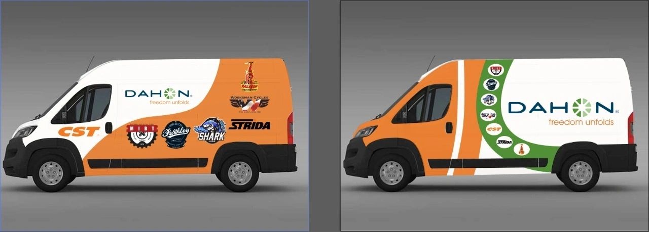 DAHON delivery van branding