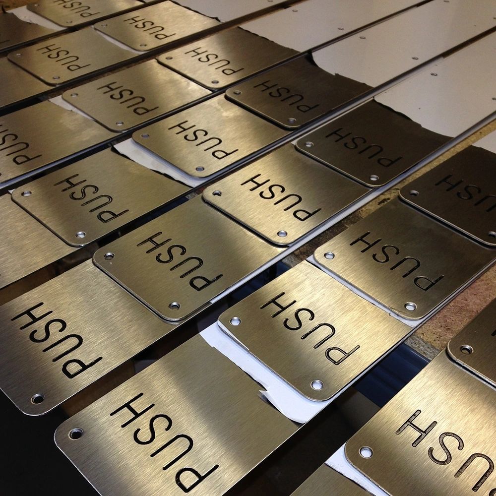 Stainless steel engraving
